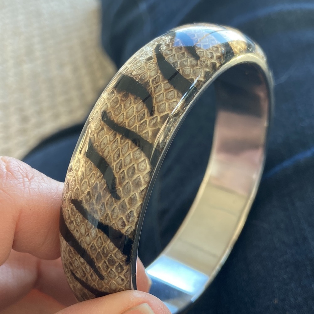 Authentic Snakeskin Bangle Bracelet